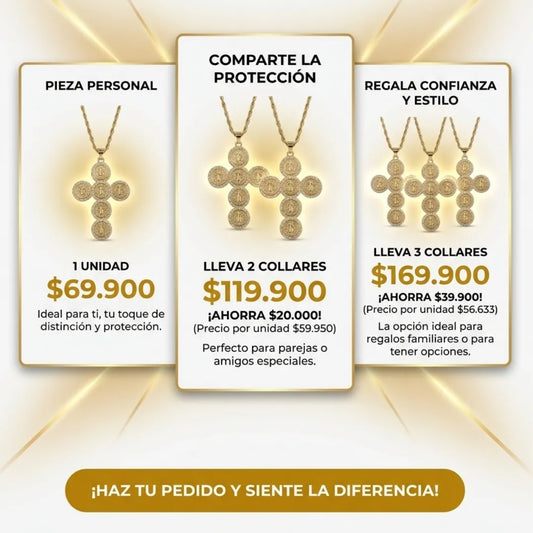 Collar Premiun San benito baño oro 18k
