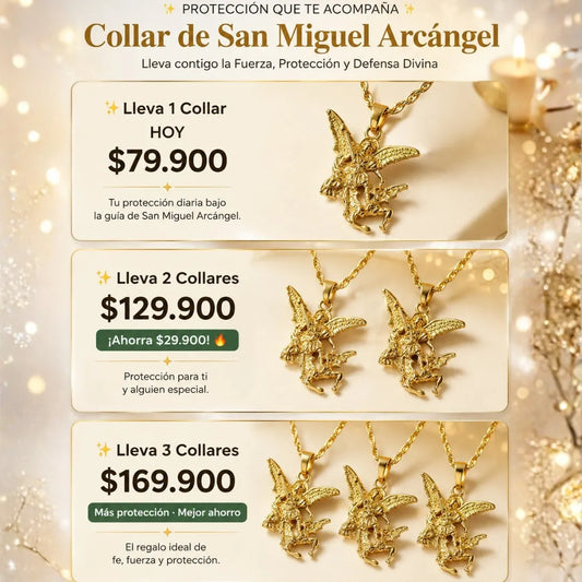 Collar San Miguel Baño de oro 18k