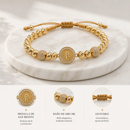 Combo San Benito Baño de oro 18k