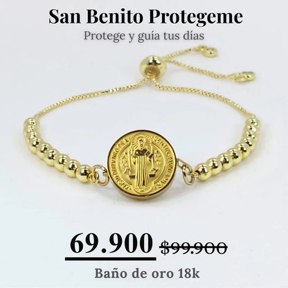 Manilla San Benito Baño en Oro 18K