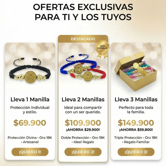 Manilla Protectora San Benito Trenzada