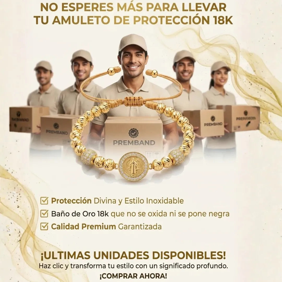 SAN BENITO PATRONES PREMIUN BAÑO DE ORO 18K
