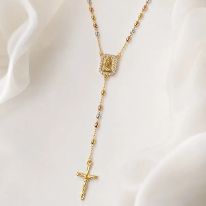 rosario virgen y cruz 3 oros