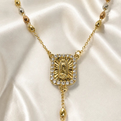 rosario virgen y cruz 3 oros
