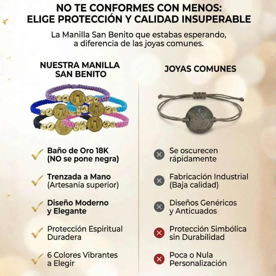 Manilla Protectora San Benito Trenzada