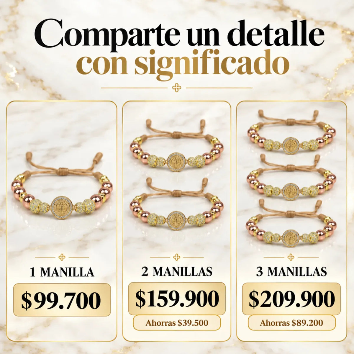 San benito oro rosa dije redondo