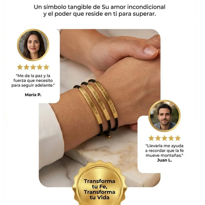 Pulseras mensaje de Dios Oro 18K