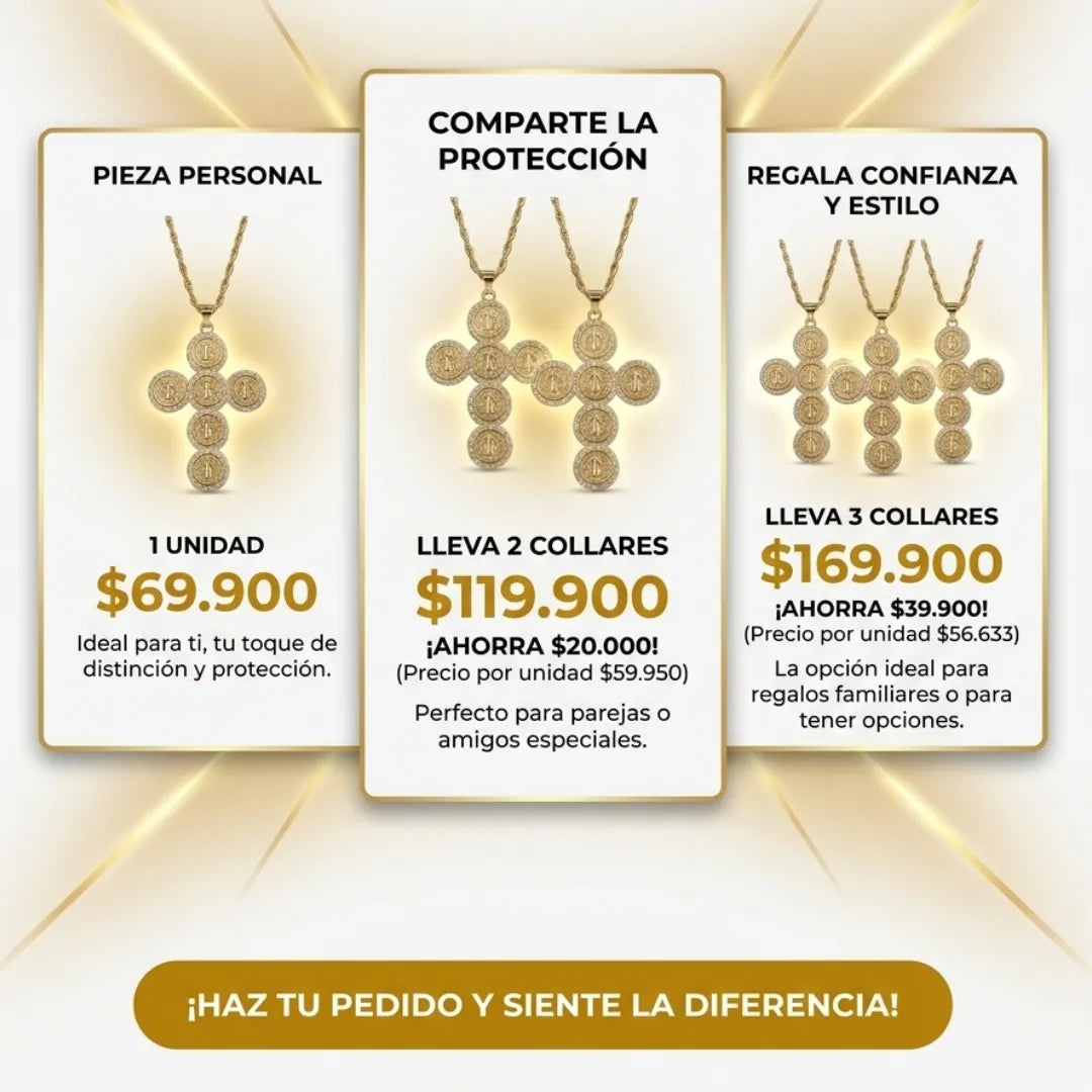 Collar Premiun San benito baño oro 18k
