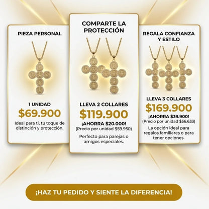 Collar Premiun San benito baño oro 18k
