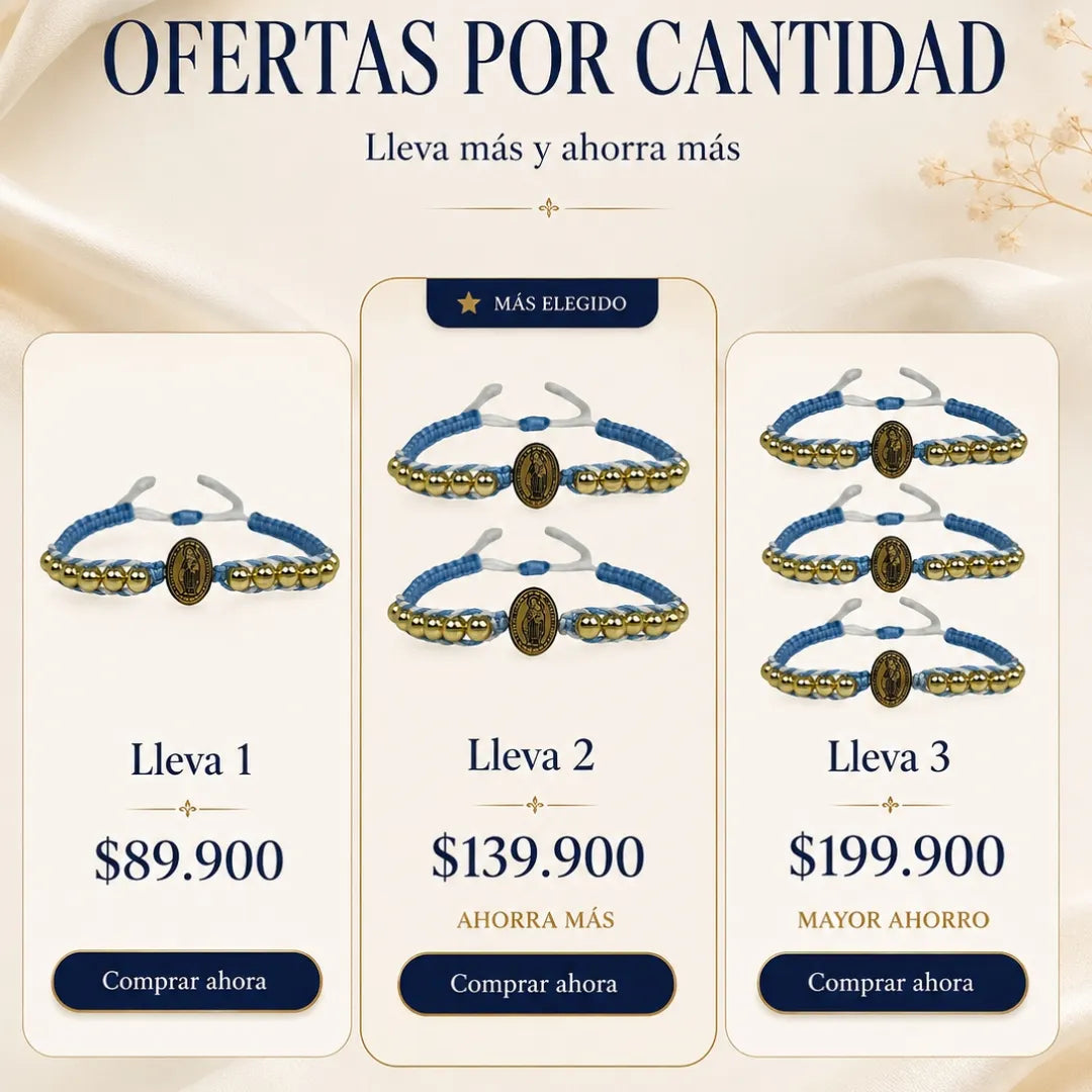 Virgen del carmen trenzada 18k