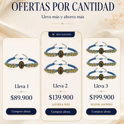 Virgen del carmen trenzada 18k