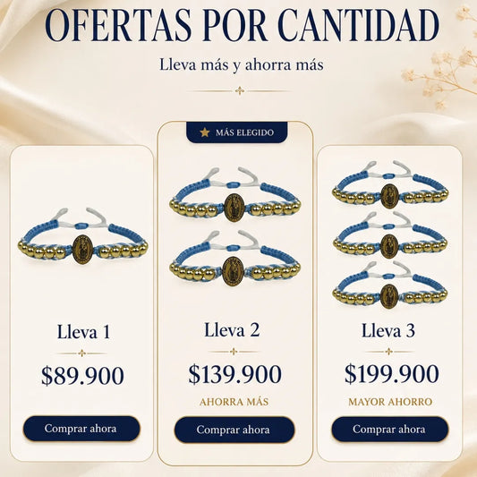 Virgen del carmen trenzada 18k