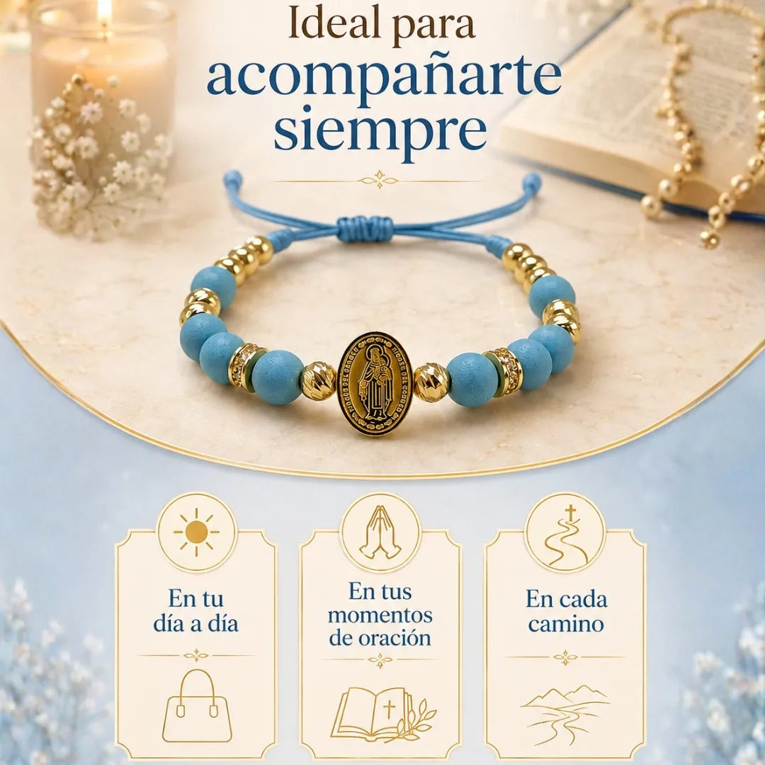 Virgen del carmen Neopreno Baño de oro 18k