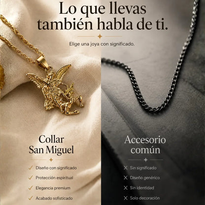 Collar San Miguel Baño de oro 18k