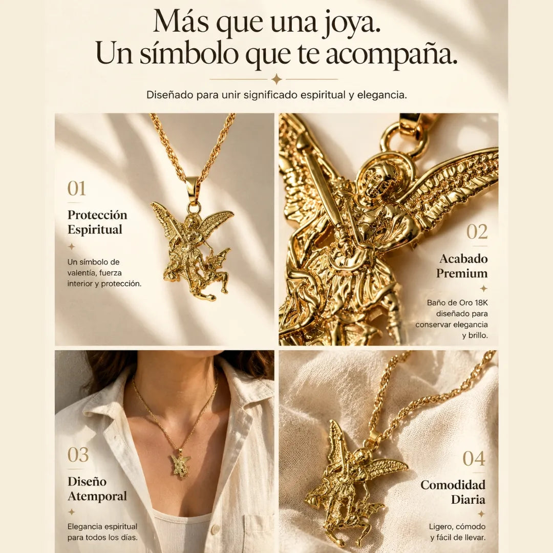 Collar San Miguel Baño de oro 18k