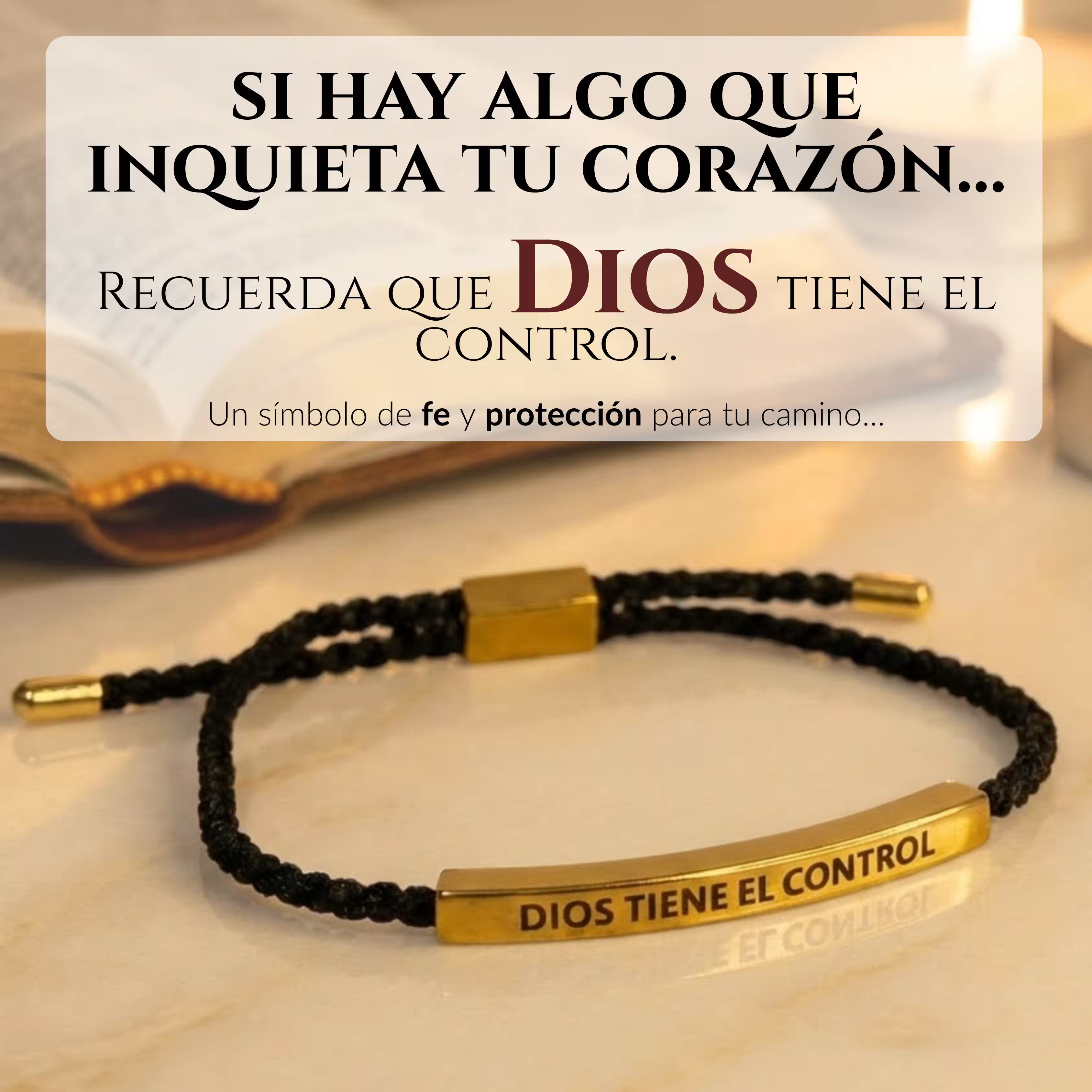 Pulsera “Dios Tiene el Control” Oro 18K |