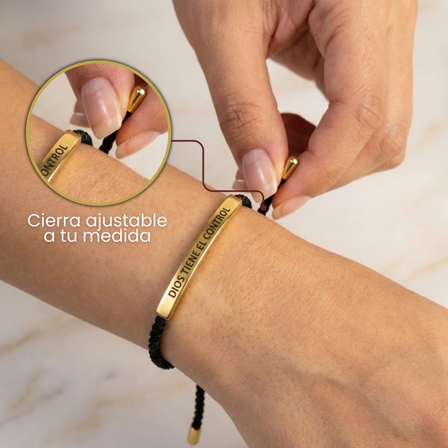 Pulsera “Dios Tiene el Control” Oro 18K |