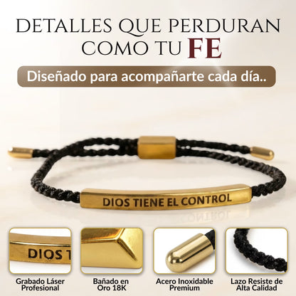 Pulsera “Dios Tiene el Control” Oro 18K |