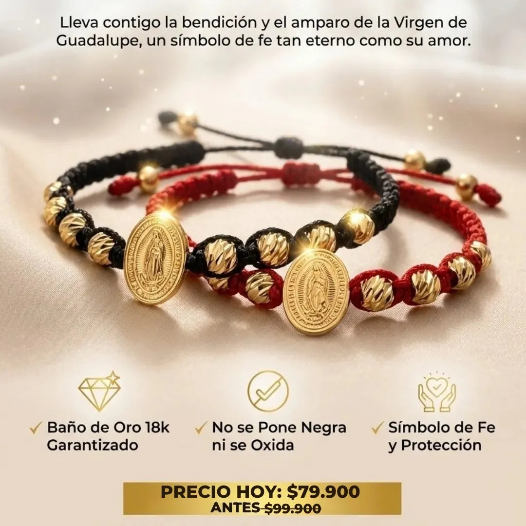 Pulsera Tejida Virgen de Guadalupe