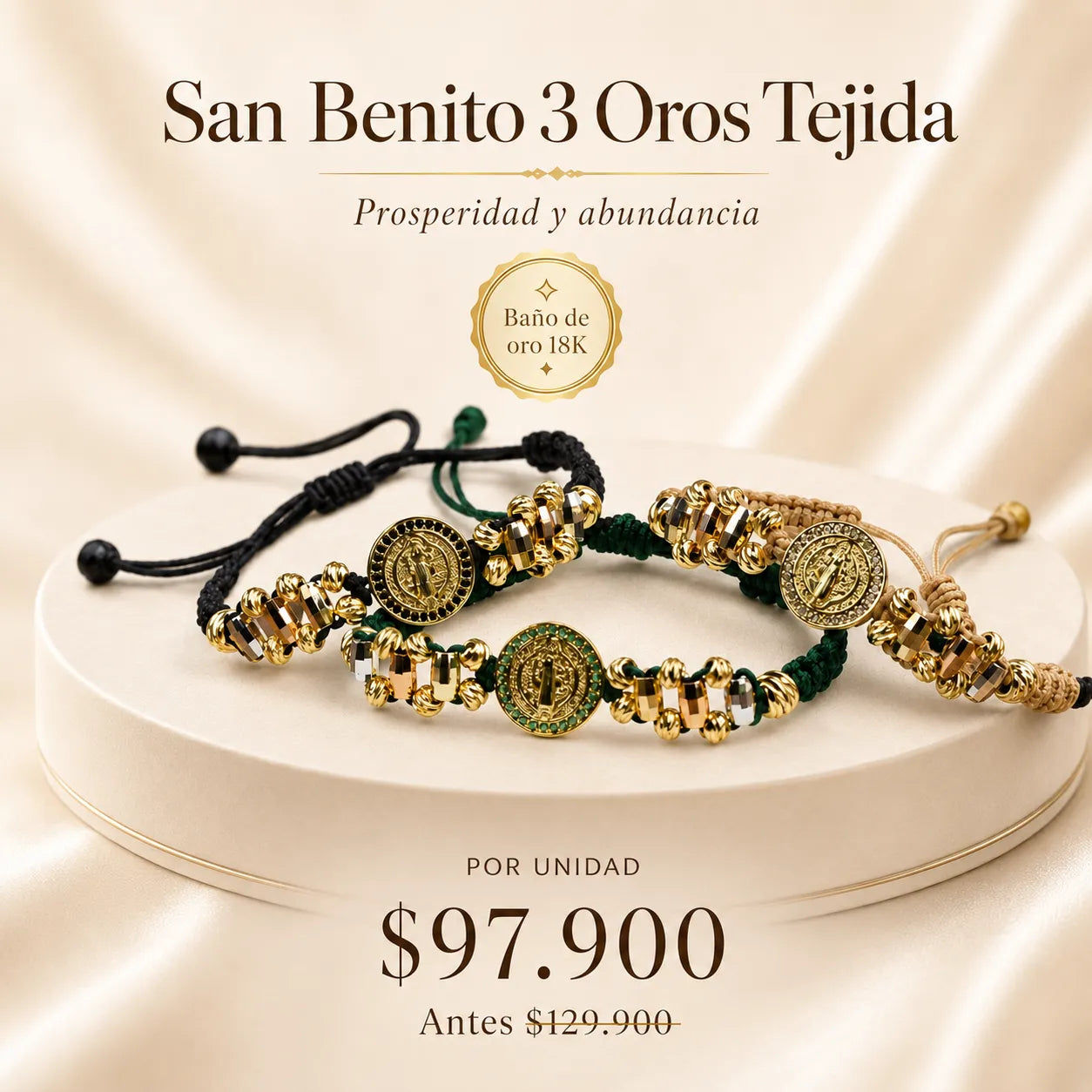 San benito 3 oros barrilles tejida