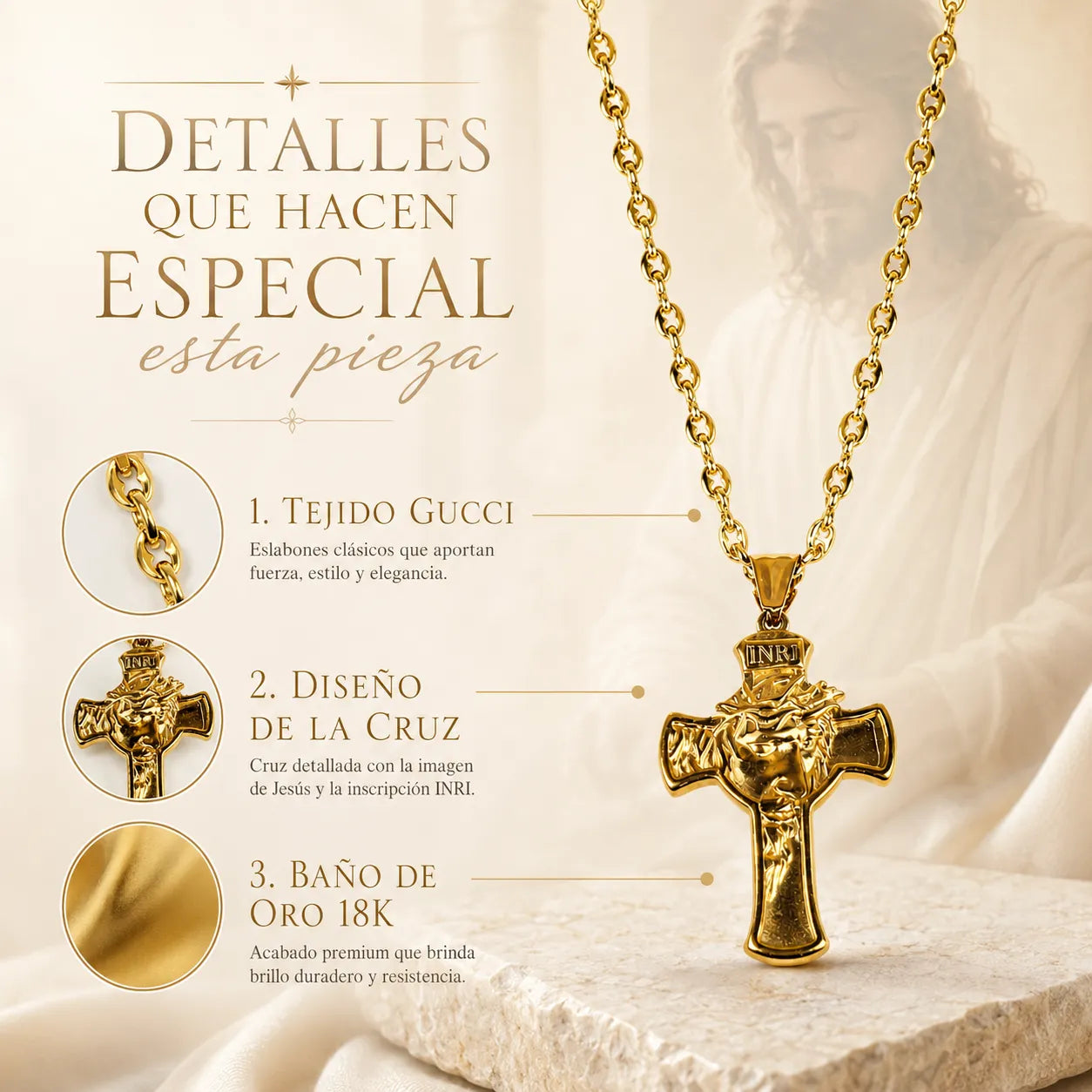 cadena cruz de jesus