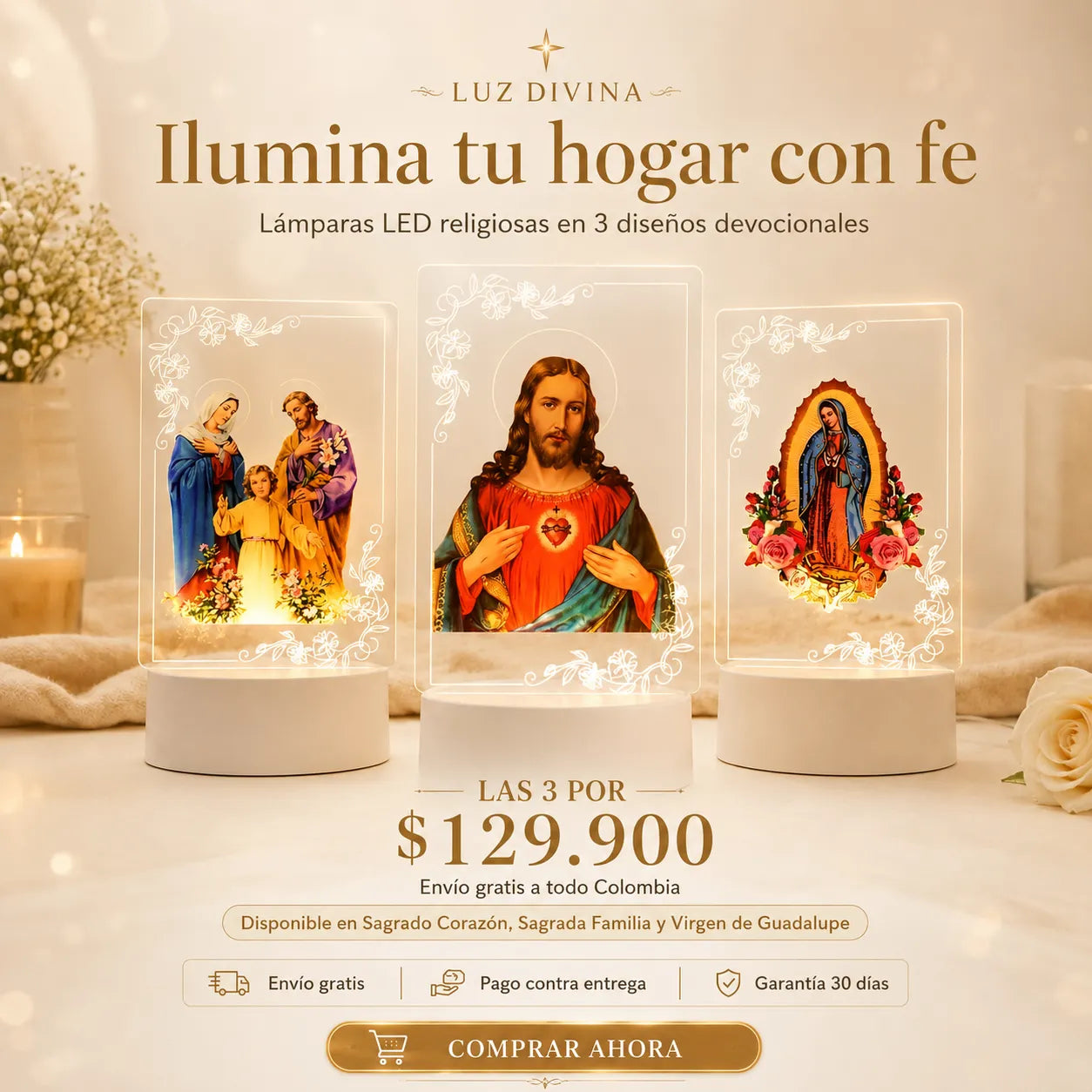 LAMPARA LED LUZ DIVINA