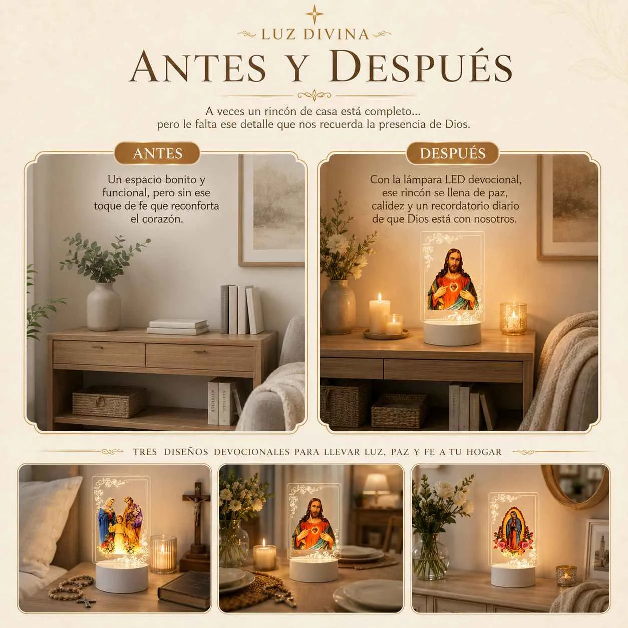 LAMPARA LED LUZ DIVINA