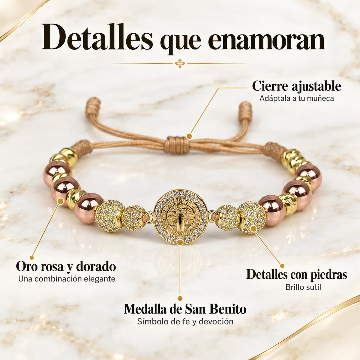 San benito oro rosa dije redondo