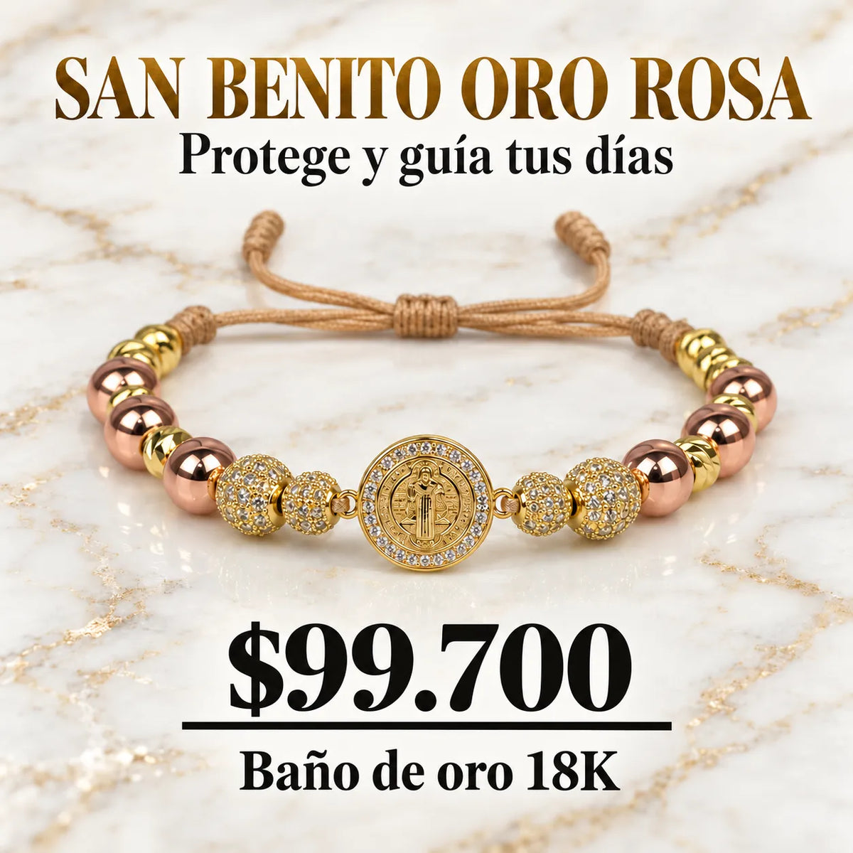 San benito oro rosa dije redondo