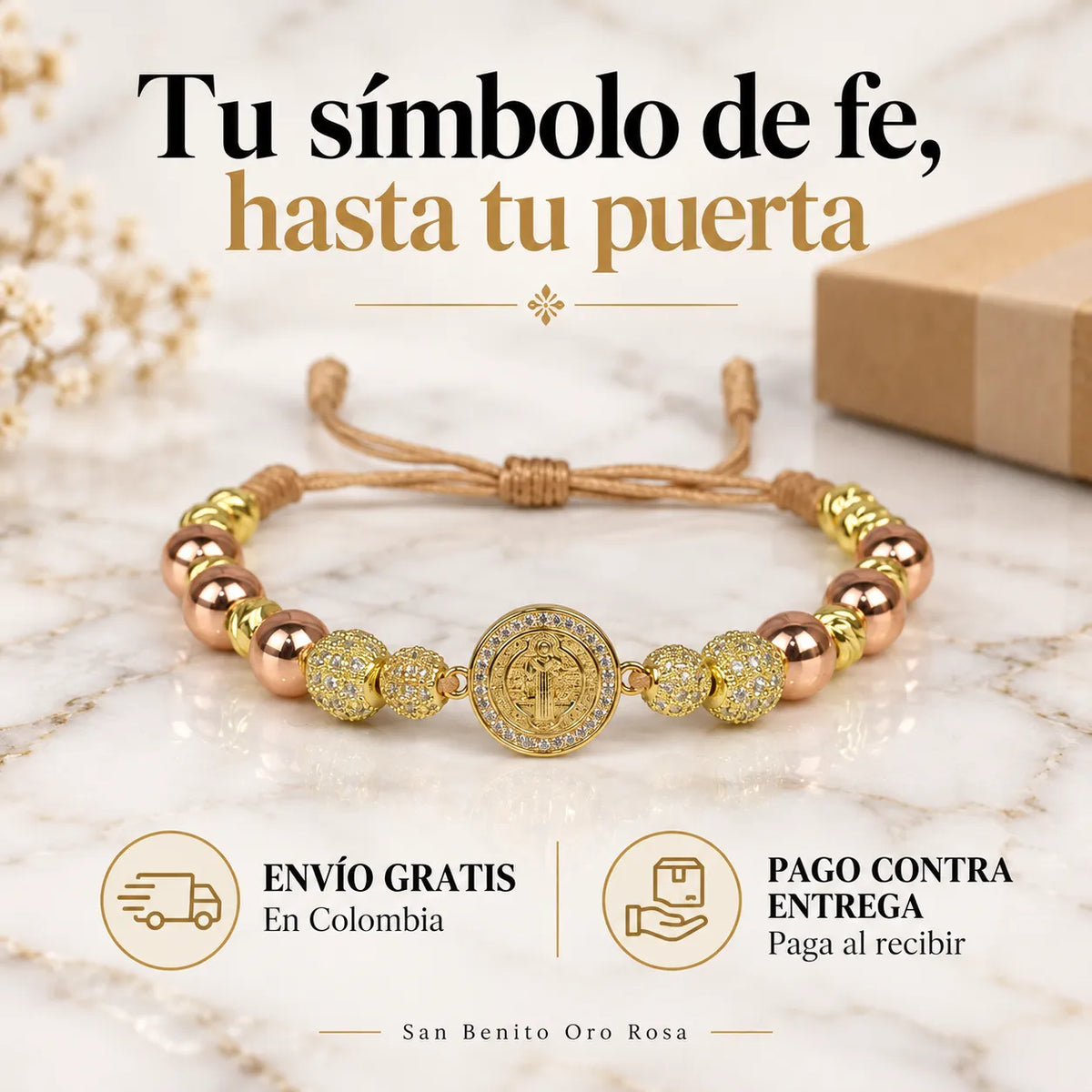 San benito oro rosa dije redondo