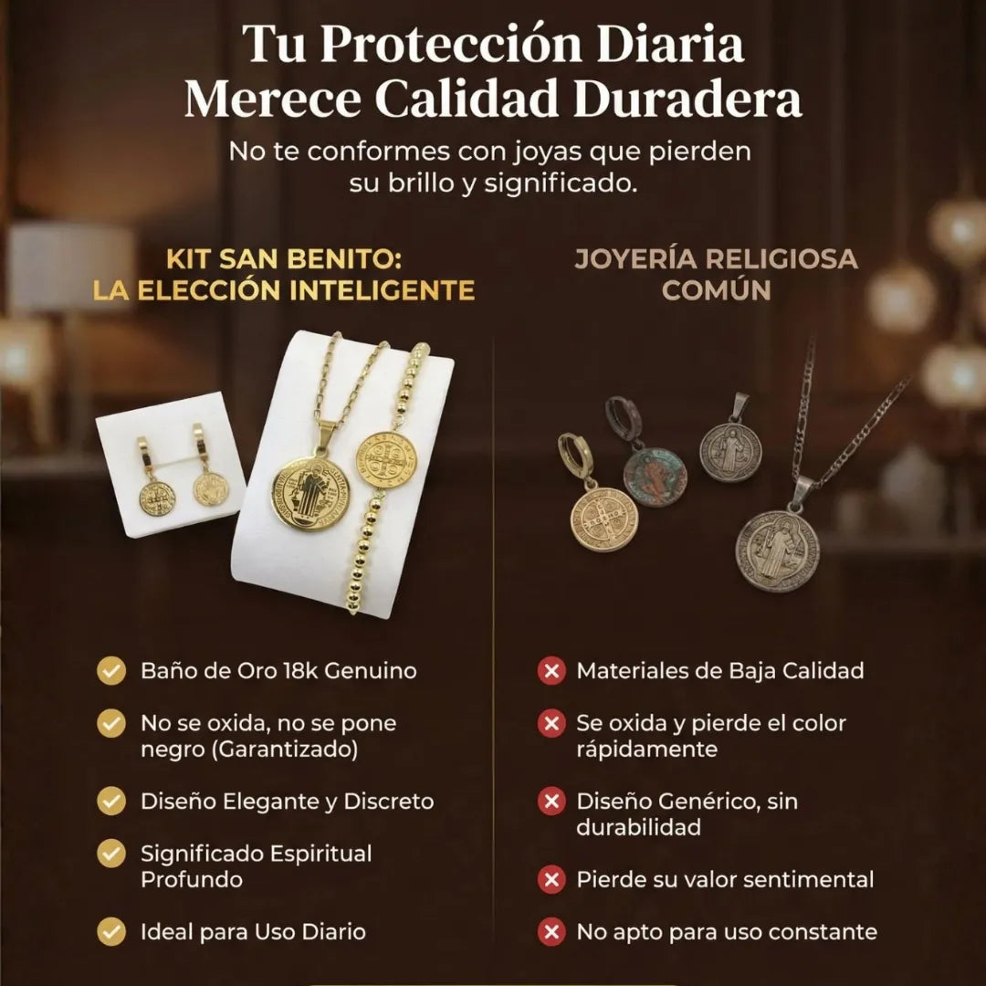 San Benito – Set Collar, Pulsera y Candongas