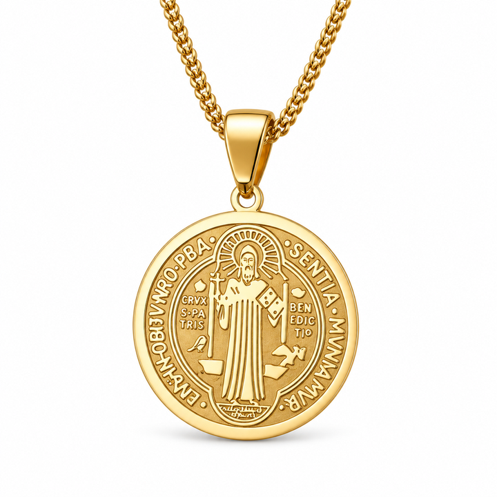 Collar San Benito Baño en Oro 18K