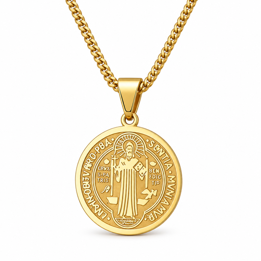 Collar San Benito Baño en Oro 18 medellin