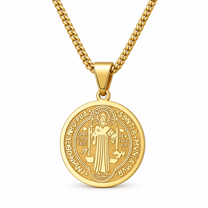 Collar San Benito Baño en Oro 18 medellin