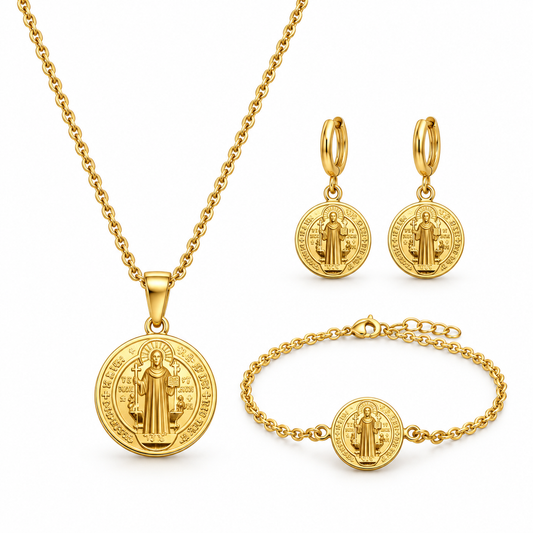 San Benito – Set Collar, Pulsera y Candongas