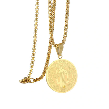 Collar San Benito Baño en Oro 18K