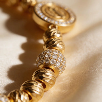 SAN BENITO PATRONES PREMIUN BAÑO DE ORO 18K