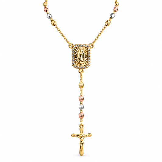 rosario virgen y cruz 3 oros