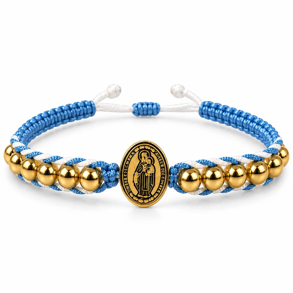 Virgen del carmen trenzada 18k