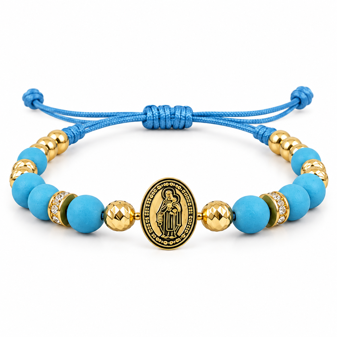 Virgen del carmen Neopreno Baño de oro 18k