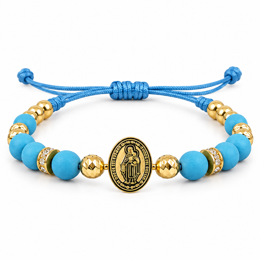 Virgen del carmen Neopreno Baño de oro 18k